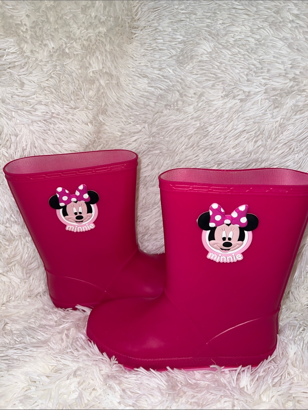 Minnie Mouse Pink Kids Rain Boots